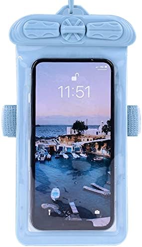 מארז טלפונים של Vaxson, תואם ל- Luckylaker Lucky Fish Finder Pro FF718 FF718D-ICE FF718D שקית יבש אטום מים [לא מגן מסך] כחול